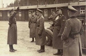 Heinrich Himmler arrives at Dachau