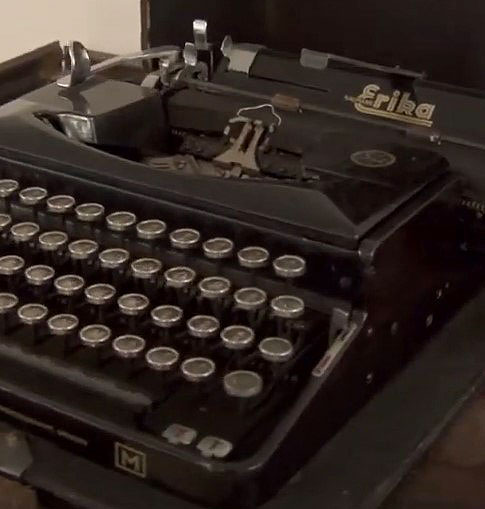 The typewriter used to type the report