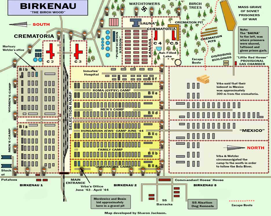 Map of Birkenau