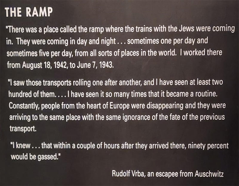 Sign at US Holocaust Museum
